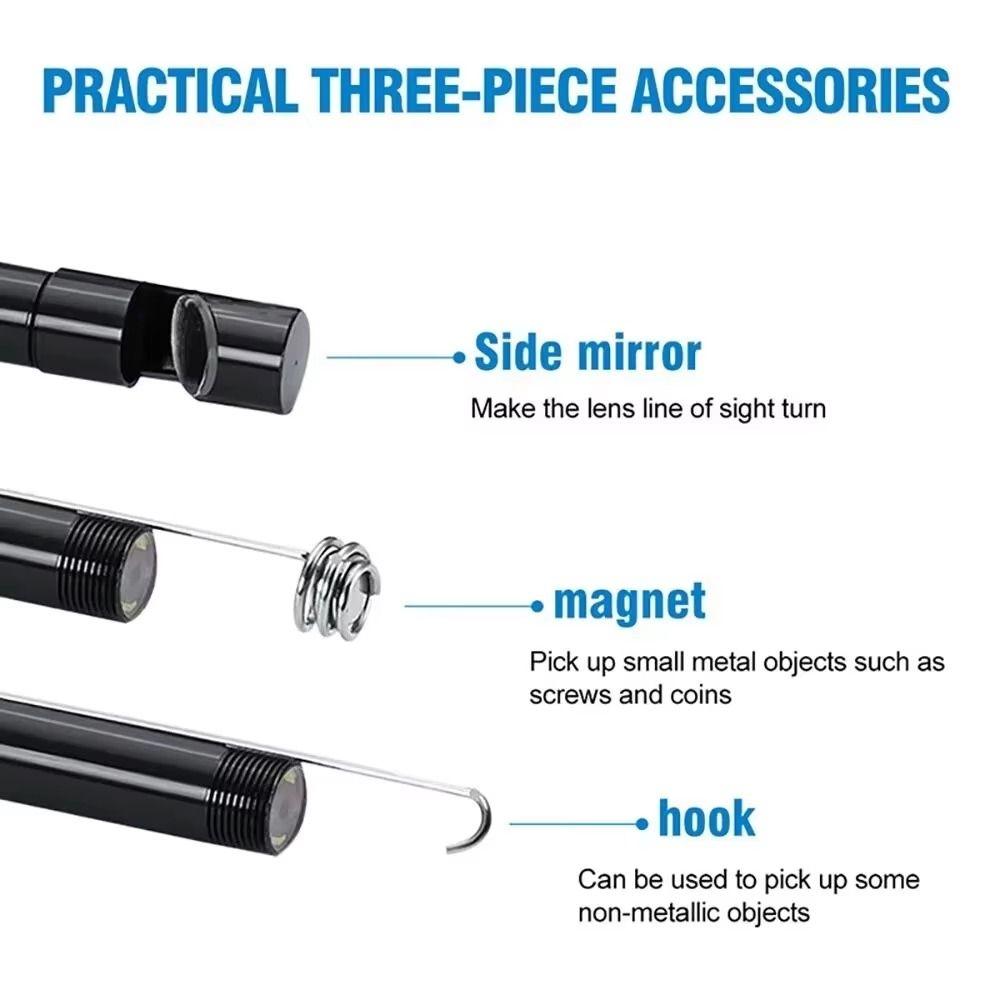 6 LED Lights Borescope Camera IP67 Waterproof Mini Endoscope Inspection Camera  Android Devices