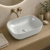 Lusso countertop washbasin 45.5X32.5 CM oval light grey matt