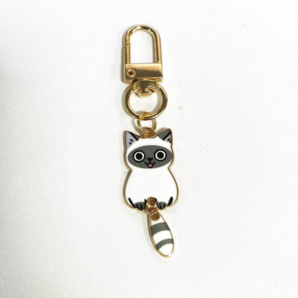 Cat Pendant Selling Cute Fun Cartoon Keyring Kitty Bicycle Car Motorcycle Keychain Metal Accessories Fashion Man Woman Gift