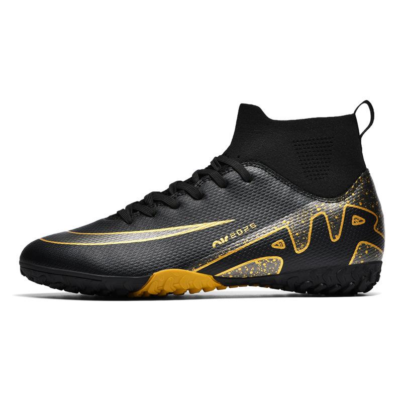Football Shoes High Top Socks Shoes Men's and Women's AG Length and Short Nails Leather Foot Youth Student Manufacturer Football Shoes