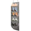 5 Tier Over Door Shoe Organizer Large Capacity Deep Pockets Hanging Shoe Rack Fit 10 Pairs Shoe Sideband Pocket Door Shoe Holder
