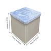 Multi-Functional Storage Ottoman Foldable Design Space Saving Foldable Seat Ottoman Solid Color Velvet Material Organizer Stool