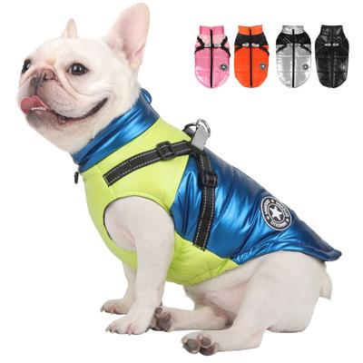 S-6XL Winter Warme Haustier Hund Jacke Kleidung Wasserdicht Große Hund Mantel Weste Mit Geschirr Für Kleine Mittel Große Hunde Französisch Bulldog