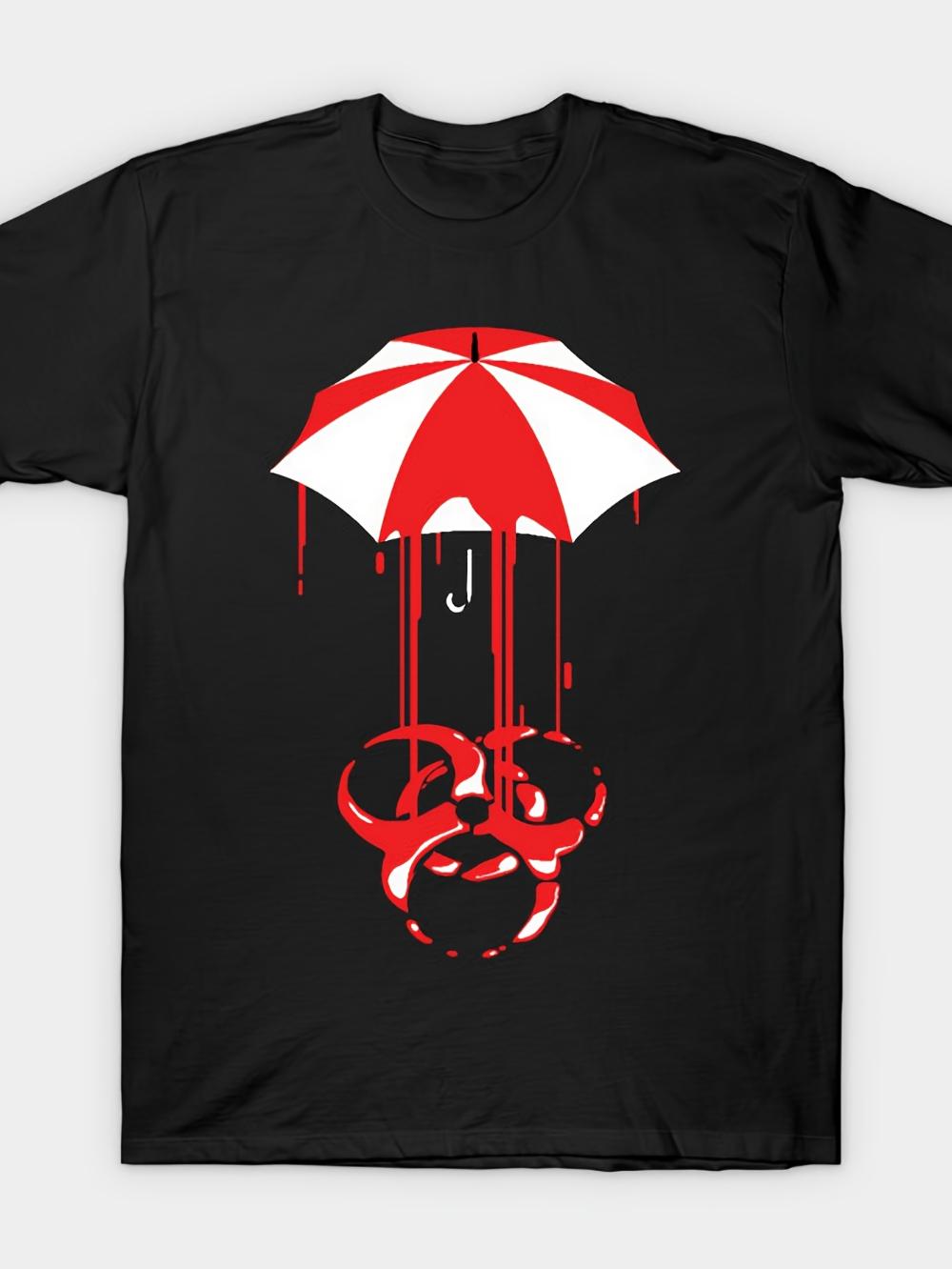 Dangerous Umbrella T-shirt, Resident Evil game T-shirt, men s T-shirt, anime character T-shirt, summer men s T-shirt - Men s ... S
