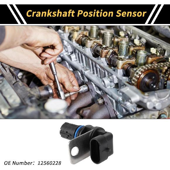 1 Pc Crankshaft Position Sensor for Chevrolet Silverado 2500 1999-2004 for GMC Sierra 3500 01-06 Crank CKP Sensor Sturdy Metal Plastic Engine Black