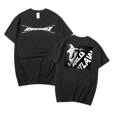 Summer Top Women KPOP ATEEZ Printed Cotton T-shirt Harajuku Casual Unisex's and Women's Oversized Fashion T-shirt