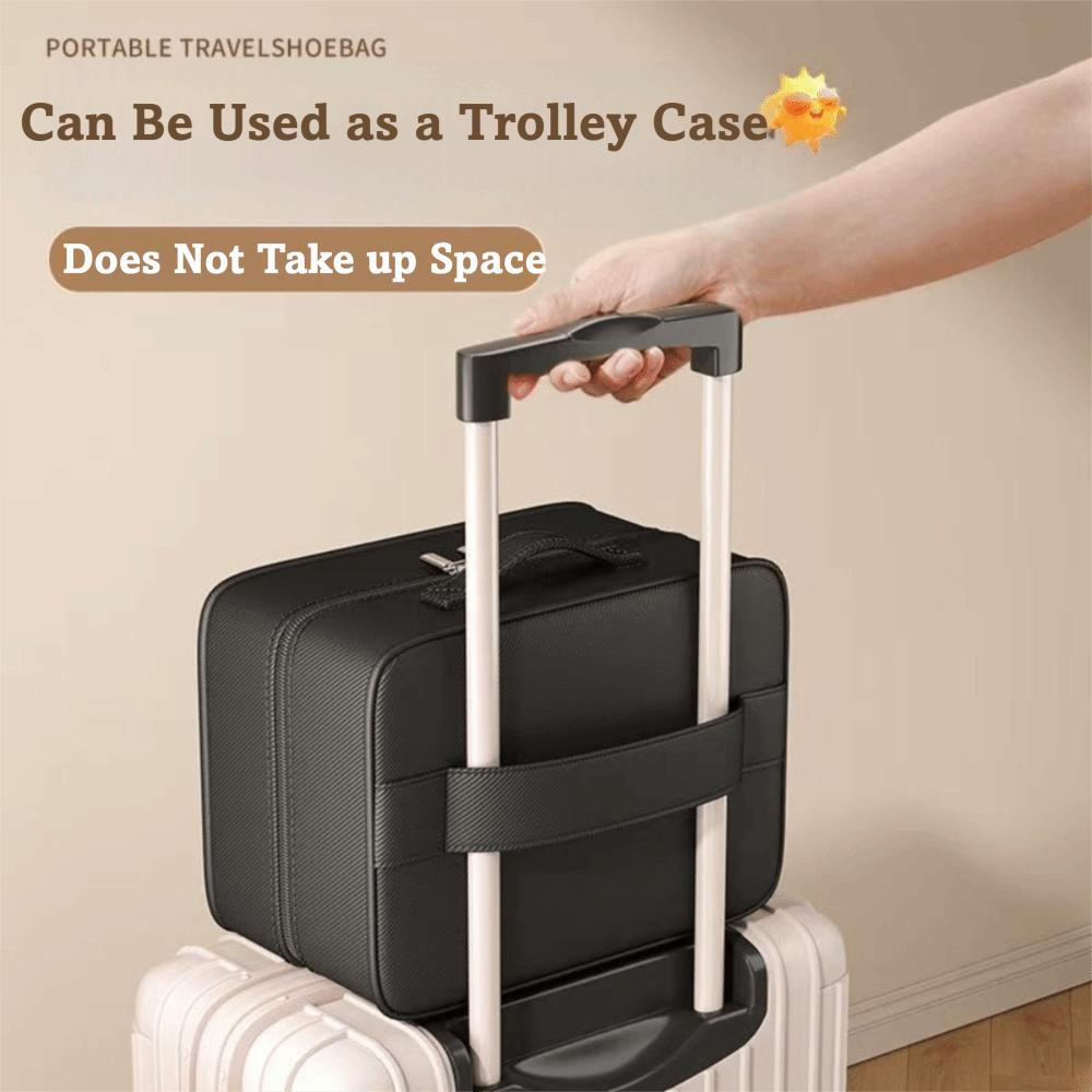 Robuste mehrschichtige Reise-Schuhtasche Wasserdichte robuste Sneaker-Aufbewahrungstasche Tragbare Aufbewahrungsbox mit Reißverschluss Aufbewahrung für 4 Paar Schuhe