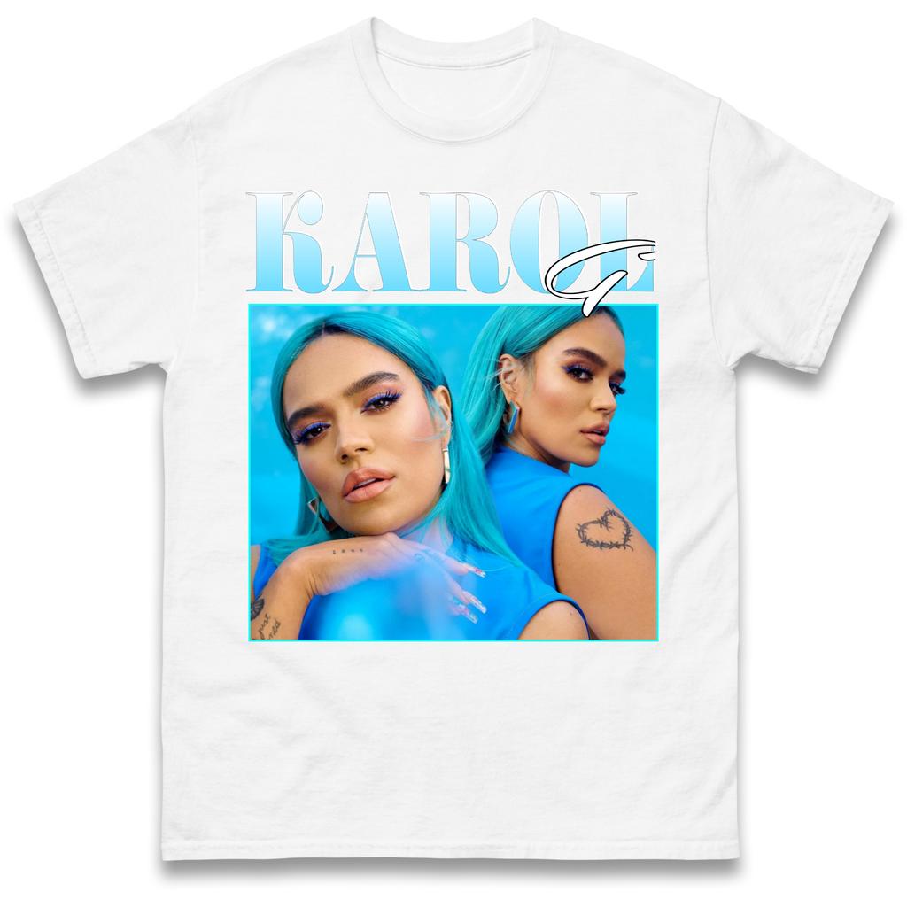 Karol G Collage Graphic TShirt Unisex Unisex Reggaeton Singer Fan Casual Short Sleeve Cotton Tops