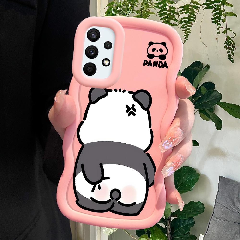 

Окрашенный узор Big Wave Edge Мягкий силиконовый материал Macaron чехол для телефона противоударный защитный резиновый чехол для Samsung Xiaomi Poco Redmi Samsung A36 5G розовый