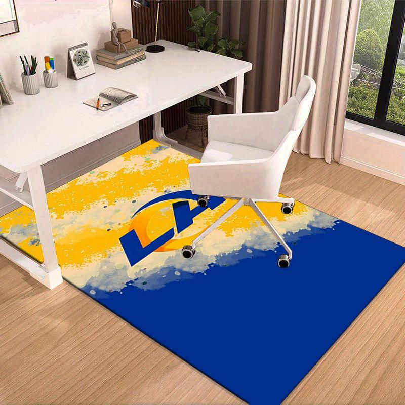 Rams Football Team Spirit Printed Area Rug for Office, Chair Rug, Decorative Carpet Floor Mat, Large Size Fan gifts Christmas gifts