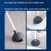 Long Handle Toilet Cleaner Brush Plunger Bathroom Cleaning Tool with Holder Base Set