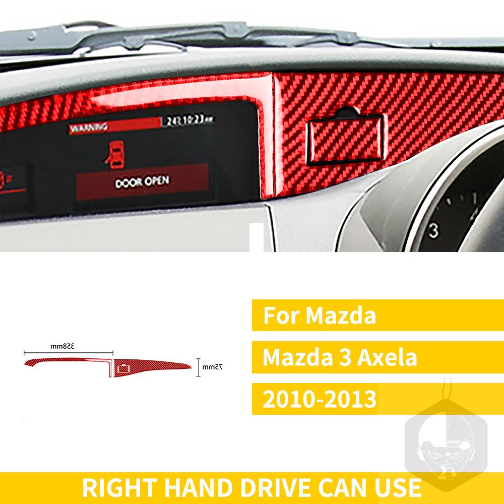 Red Carbon Fiber Whole Interior Stickers For Mazda 3 Axela 2010-2013 Car Accessories Dash Trim Gear Shift Console Cover Molding SW8
