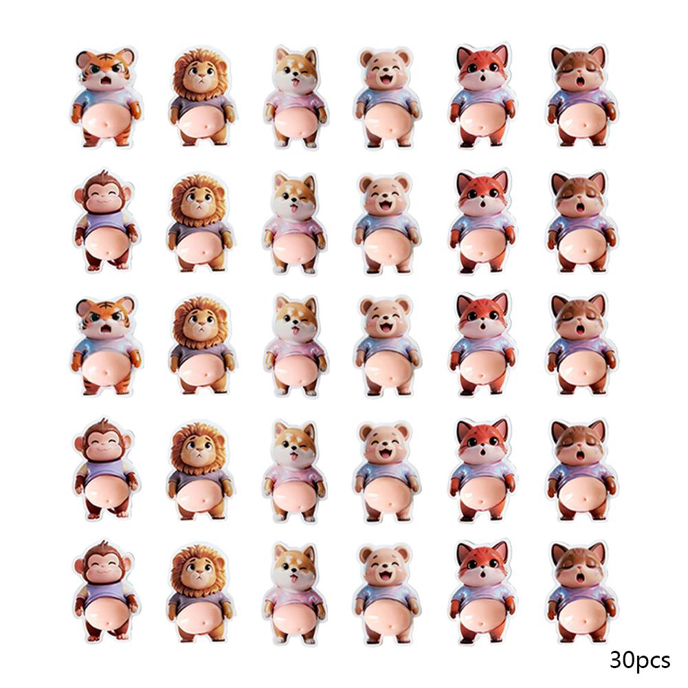 1/30Pcs 3D Cute Puppy Sticker Squeezeable Shiba Inu Phone Case Decoration Children'S Birthday Party Favor Festival Supplies