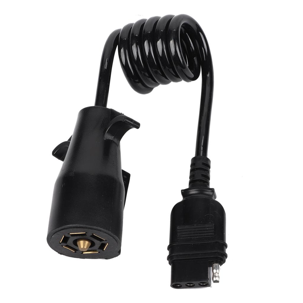 Buy Adapter Coiled Cord 7 Way To 4 Flat Spring Cable Convertor for Most