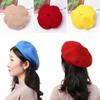 Wool Beret Hats Women Winter French Hat Girls Solid Color Fashion Autumn Winter Beret Hat For Women Flat Cap Hat Felt Berets