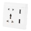 13A Multifunctional Wall Power Outlet Socket with 2 USB Port Home Improvement 110/