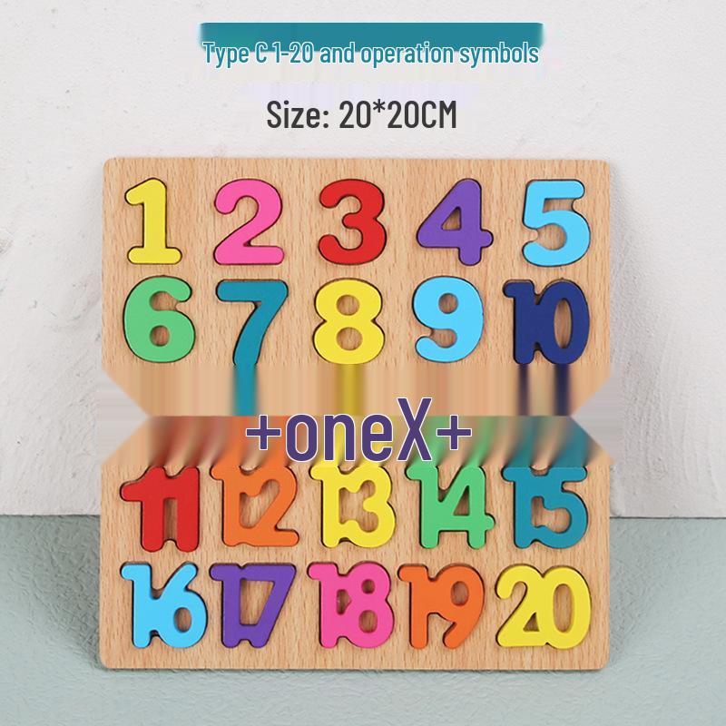 Number & Letter Recognition Puzzle Board for Toddlers - Wooden Educational Toy for Early Learning