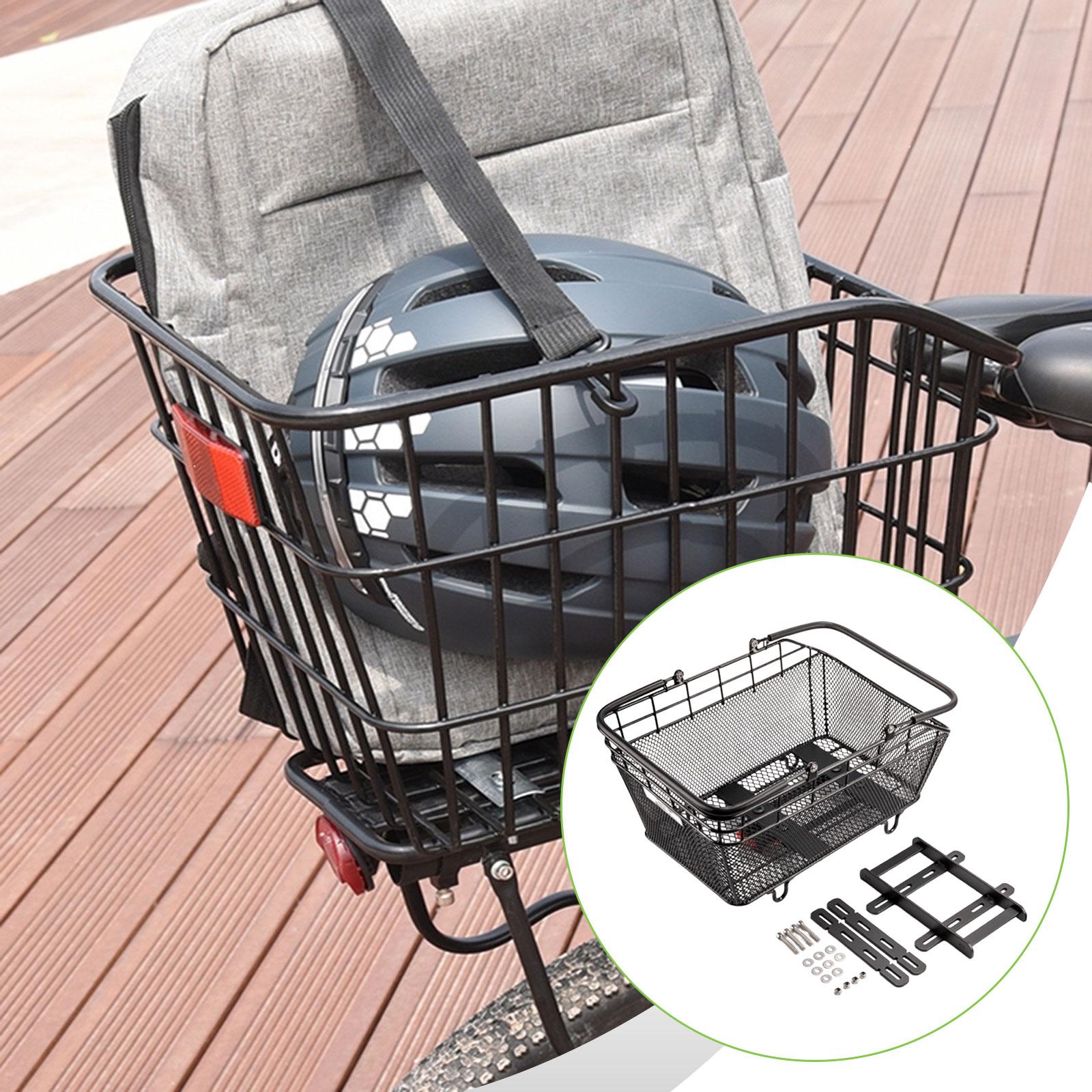 

Generic Bicycle Rear Cargo Basket Sturdy Multifunctional with Carry Handle