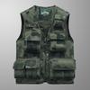 Men's Outdoor Sports Leisure Fishing Windproof Breathable Leather Vest Spring and Autumn Outdoor Sleeveless Camouflage Vest