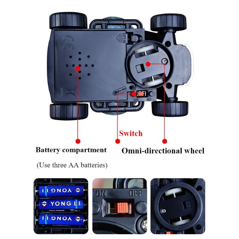 Children's Electric Toy Car Flashing Music Omnidirectional Rotating Cool Light Holiday Gift
