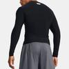 Under Armour HeatGear® OG Compression Long Sleeve Solid Logo Round Neck Fitted Workout Shirt Men Tops Black 1387696-001