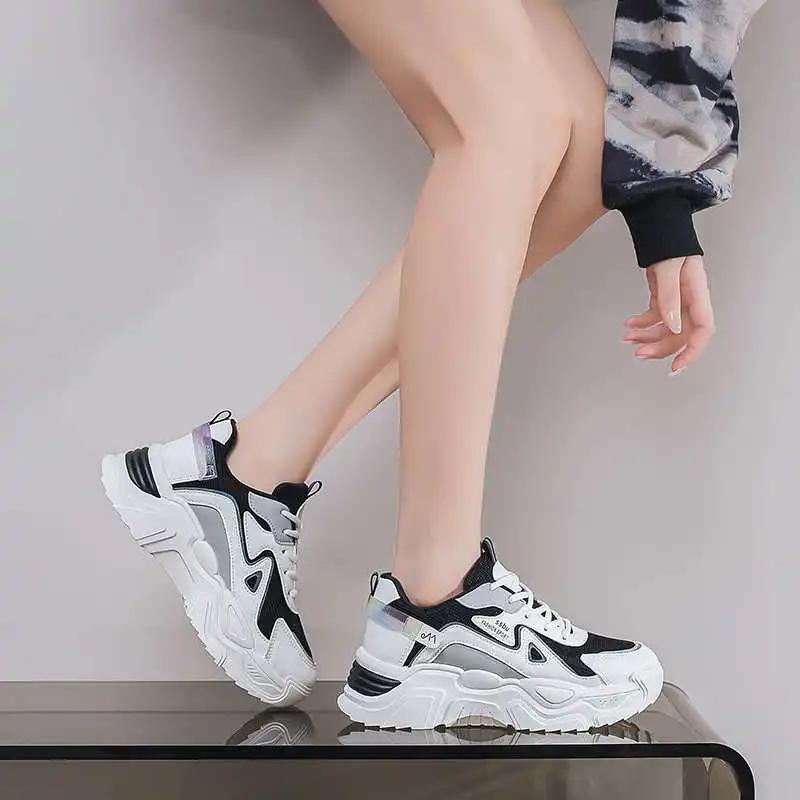 White Round Tip Basketball Woman Casual Luxury Brand Shoes For Women Spring Autumn Sneakers Sports Designer Bascket