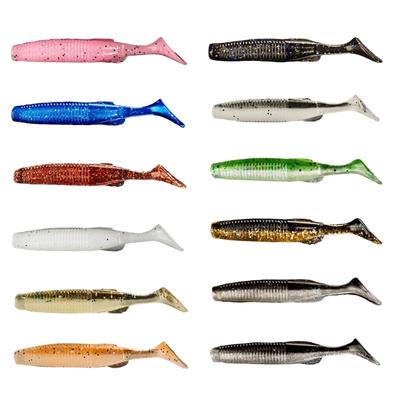 10Pcs Soft Swimbait Worm Baits Competitive T Tail Soft Baits Fishing Lures Paddle Tail Swimbaits Fishing Lures Tackle