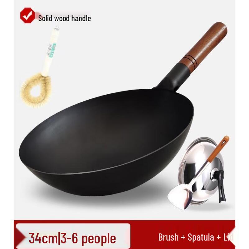 Non-stick Iron Wok for Gas Stoves