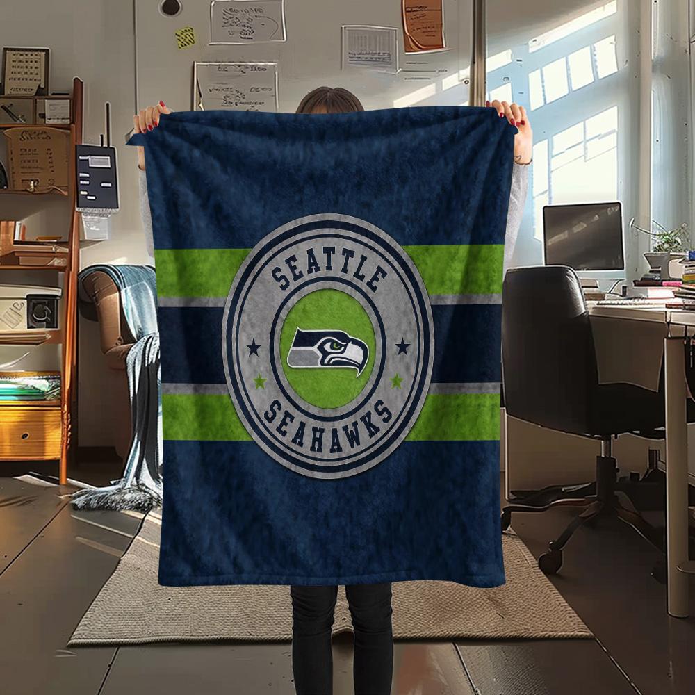 Seattle Seahawks Flannel Blanket, High Quality Comfortable for All Seasons, Home Decor, Warmth and Comfort
