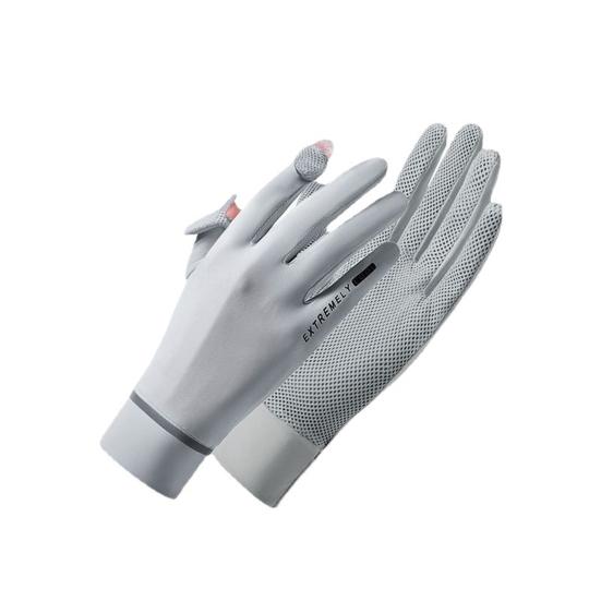 

1 пара сонцезахисних рукавичок, зносостійких, суперм’яких, дихаючих, захищених від ультрафіолетового випромінювання Рукавички для їзди на відкритому повітрі, повні пальців, спортивні товари сірий