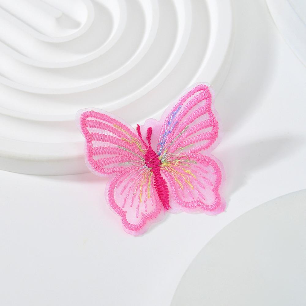 100PCS Colorful Lace Butterfly Patch Embroidered Fabric Appliques  Sewing Craft Decoration