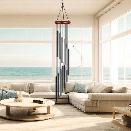 Vintage Wind Chime with Metal Tube Weather-proof Indoor Outdoor Garden Patio Retro Hanging Wind Bell Outside Decoration Ornament