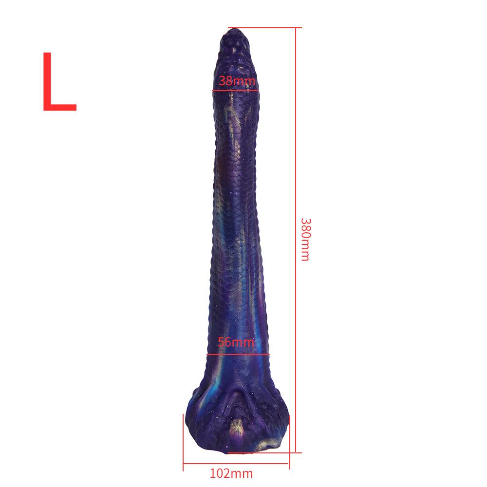 King Snake Deep Anal Plug, Iridescent Design, Soft Silicone & Strong Suction – Dual Sizes for Ultimate Fulfillment