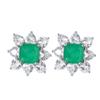 Jewelry Emerald Stud Earrings Vintage Earrings Elegant Women'S Simple Earrings