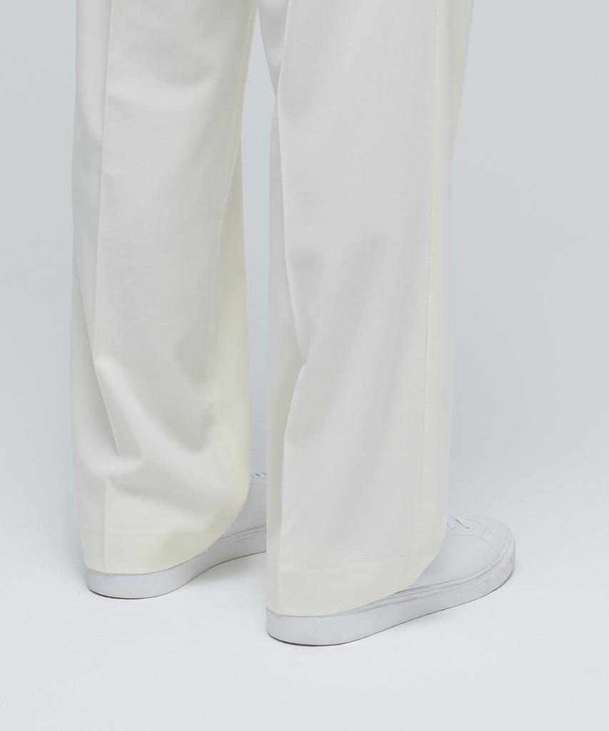 MUSINSA STANDARD Lightweight Wide Hidden Banding Slacks [Cream]