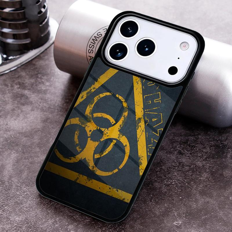 Radioactive warning sign Phone Case for iPhone 17 16 15 Pro Max Air 14 13 12 11 Plus Shockproof Capa Cover