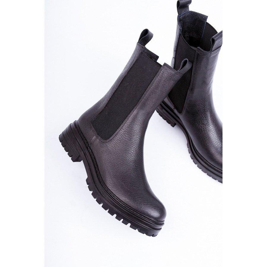 Women's Genuine Leather Casual Long Boots Long Chelsea