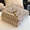 Multi-functional Throw Blanket Cool Summer Quilt Velvet Warm Blanket Flannel Multifunctional Blanket Sofa Throw Cover