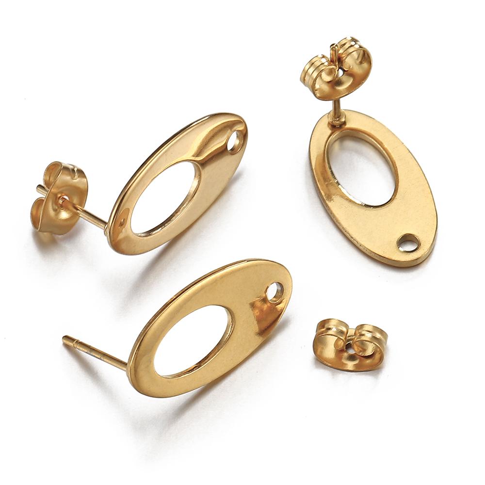 10 pièces Boucles d'oreilles en acier inoxydable Matériaux de fabrication Apprêts Goujons d'oreilles Boucles d'oreilles pendantes Bouchons d'oreilles pour la fabrication de bijoux DIY Accessoires