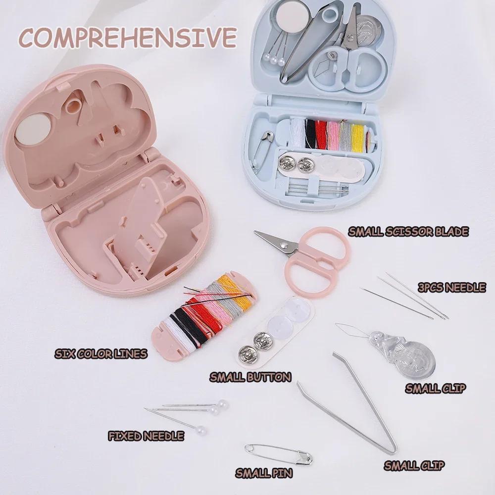 Mini Manual Sewing Machine Kits Portable Sewing Set Repairing Tool for Fabric Cloth Household DIY Sewing Craft