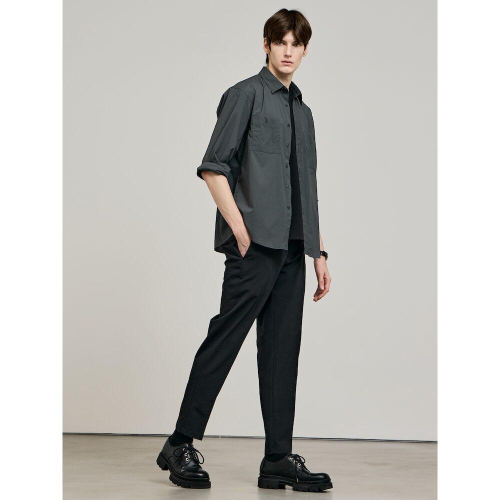 GLXY (GALAXY LIFESTYLE) Glxy [Galaxy Lifestyle][Sammu Clothing] Nylon Stretch Overshirt Ash