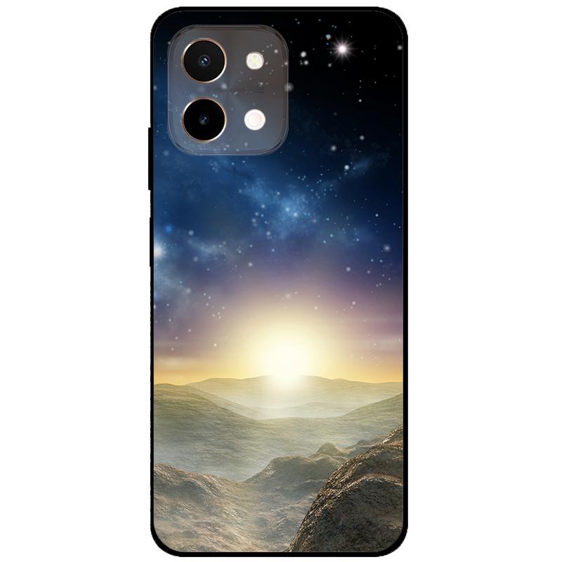 For Vivo Y28 4G Case 6.68'' Black TPU Silicon Cartoon Protection Cover for VivoY28 Y 28 4G Shockproof Capa Wolf Animals Soft Bag