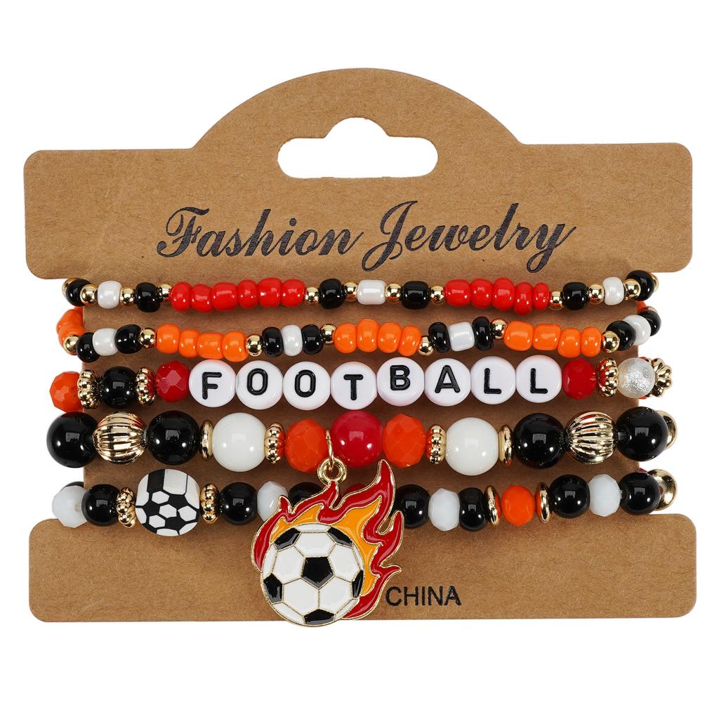 2026 USA Mexico Canada World Cup Soccer Bracelet Fans Unisex Football Shoe Element Beaded Wristband Souvenir Jewelry