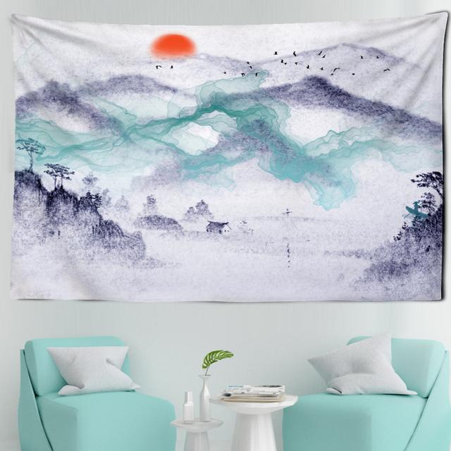 Палевый гобелен с иллюстрацией — фото 9