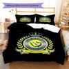 Al-Nassr Muster Bettwäsche, Steppbett Set Bettbezug Kissenbezug Zuhause Geburtstagsgeschenk(1 Bettbezug + 2 Kissenbezüge, ohne Füllung)