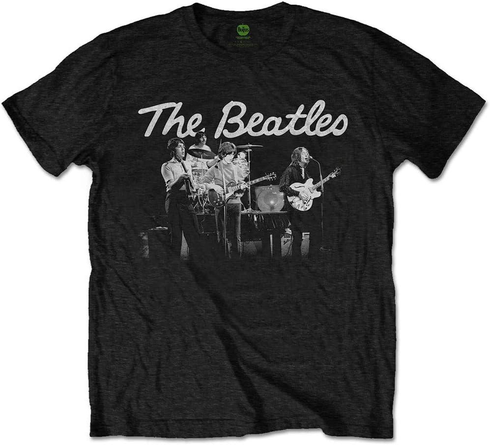 

Футболка The Beatles 1968 Live On Stage Фото Логотип Группы Официальная Мужская Черная Размер XL S чёрный