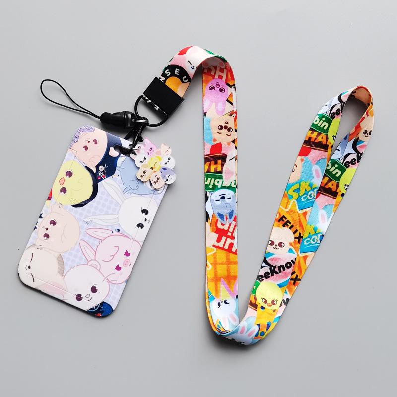 Skzoo'S Latest Student Meal Booth Anime Animation Keychain, Homeless Children'S Neck Strap, Gym Work Id Keychain Accessories