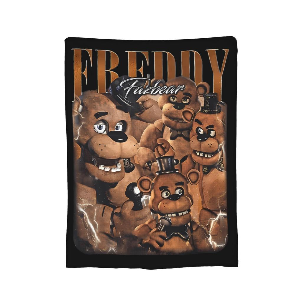 FNAF At Freddys Blanket Velvet Spring Autumn Multifunction Super Warm Throw Blanket for Bedding Travel Quilt