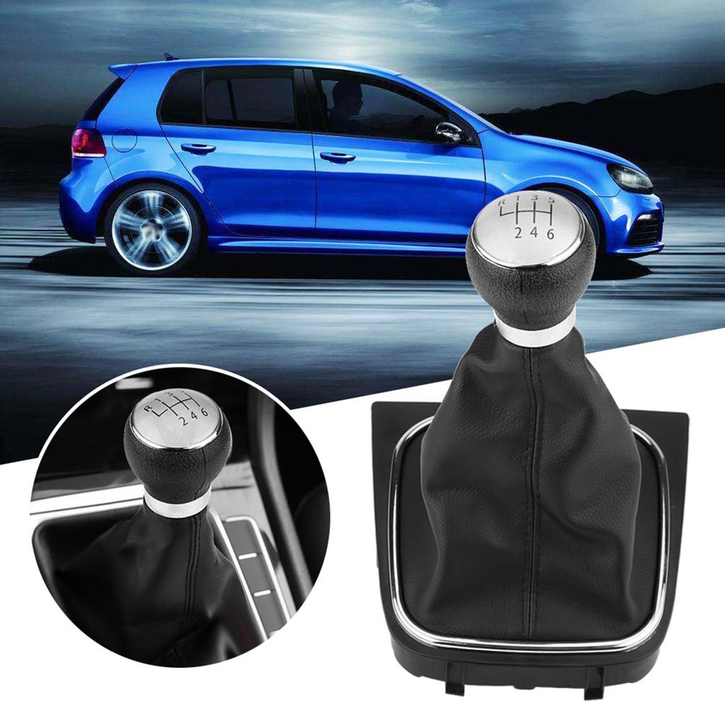 Gear Shift Knob Gaiter Cover 6 Speed Car Gear Shift Knob Lever Stick Gaitor Boot Cover for 6 MK5 MK6 2005-2014