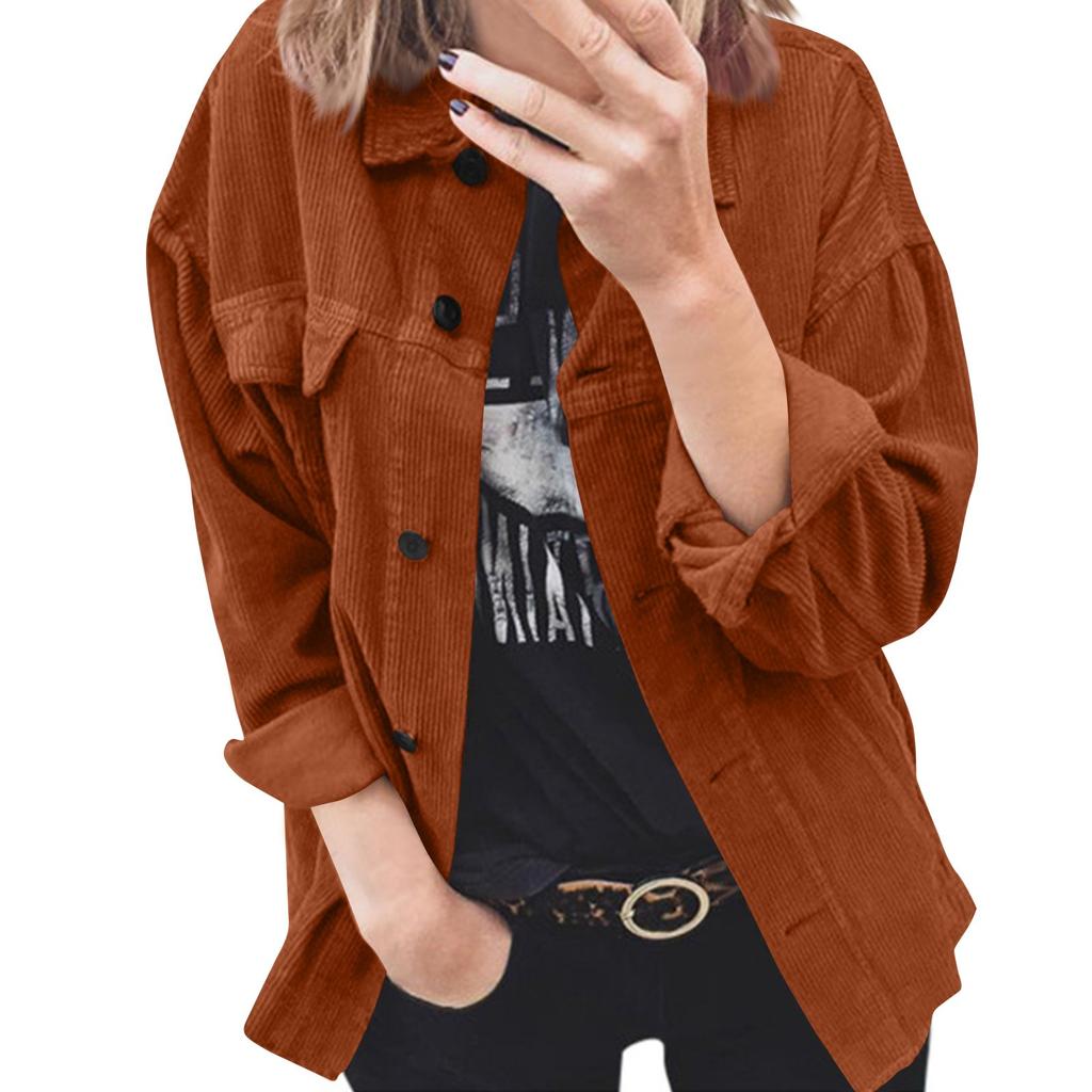 Women's And Winter Solid Button Long-sleeved Clothes Sweater Coat